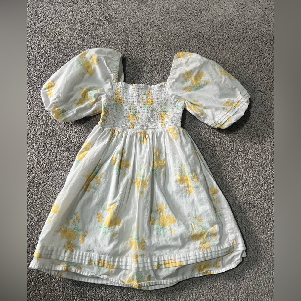 Janie and Jack puff sleeved floral dress - girls size 7